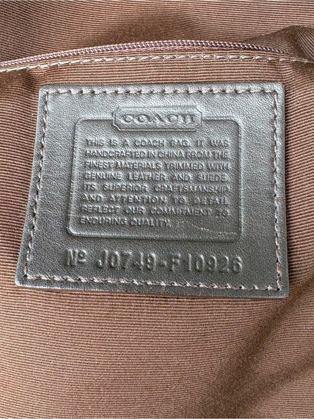 Coach F10926 Vintage Soho Signature C Canvas With Suede Shoulder Bag In Brown - Picture 3 of 16
